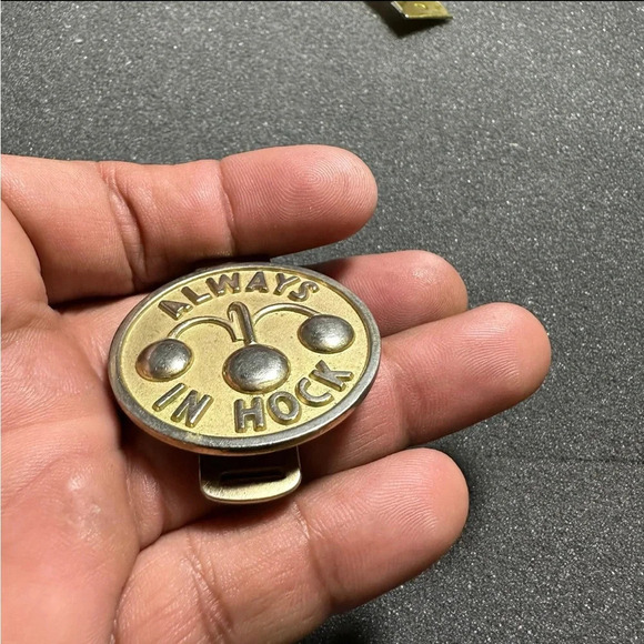 Anson Always In Hock Gold Tone Money Clip Made In USA - Picture 5 of 9